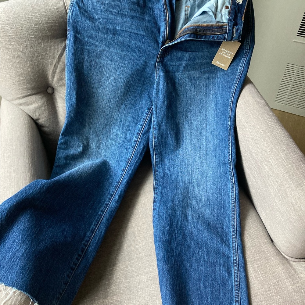 NWT Madewell Rigid Demi Boot Crop jeans sz 30